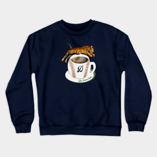 Coffee Breaking Ball! With Tiger and D! Crewneck Sweatshirt